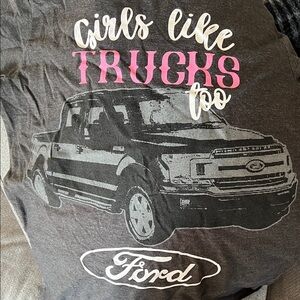 Ford Gray and Pink Graphic Tee
